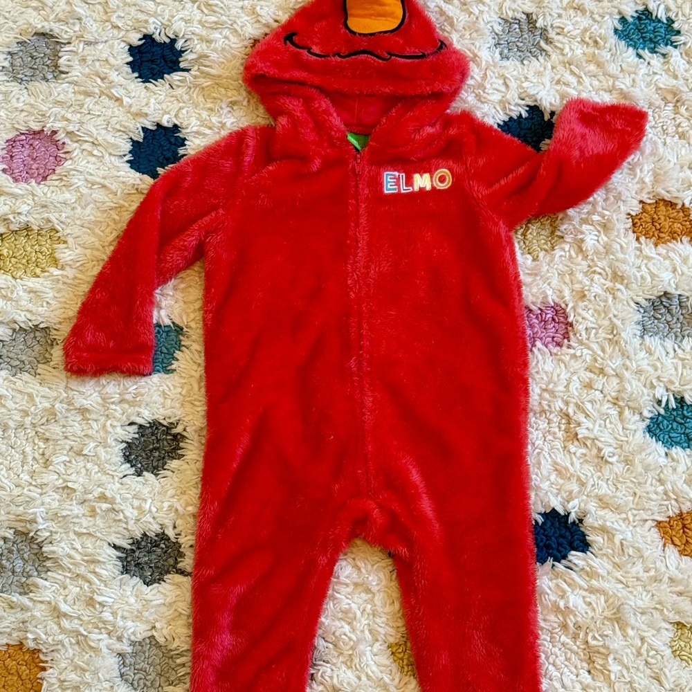 Elmo Baby / toddler Red Onesie Costume - Size 12-18m